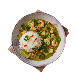 Prawn Green Curry & Rice